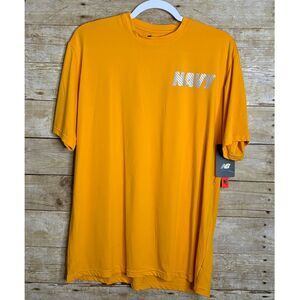 NEW BALANCE "NAVY" ATHLETIC  ACTIVEWEAR PT GEAR REFLECTIVE PERFORMANCE SHIRT
